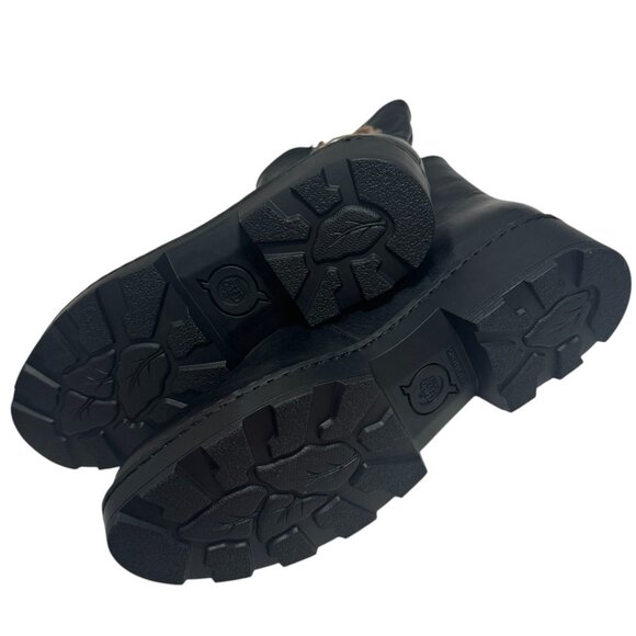 Born Women Tricia Black Leather Moto Biker Zip Ankle Boots size 10 NEW - Picture 6 of 6